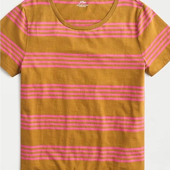 J. Crew Striped Shirt in Pink and Pea Green - Picture 1 of 9